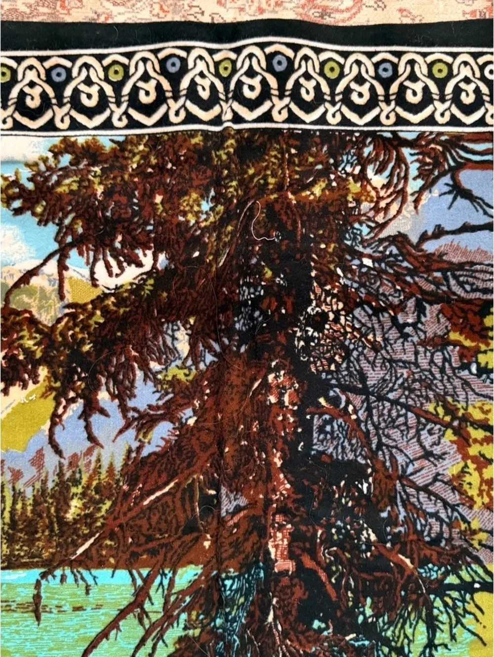 Vintage Velvet Cotton Turkish Wall Tapestry